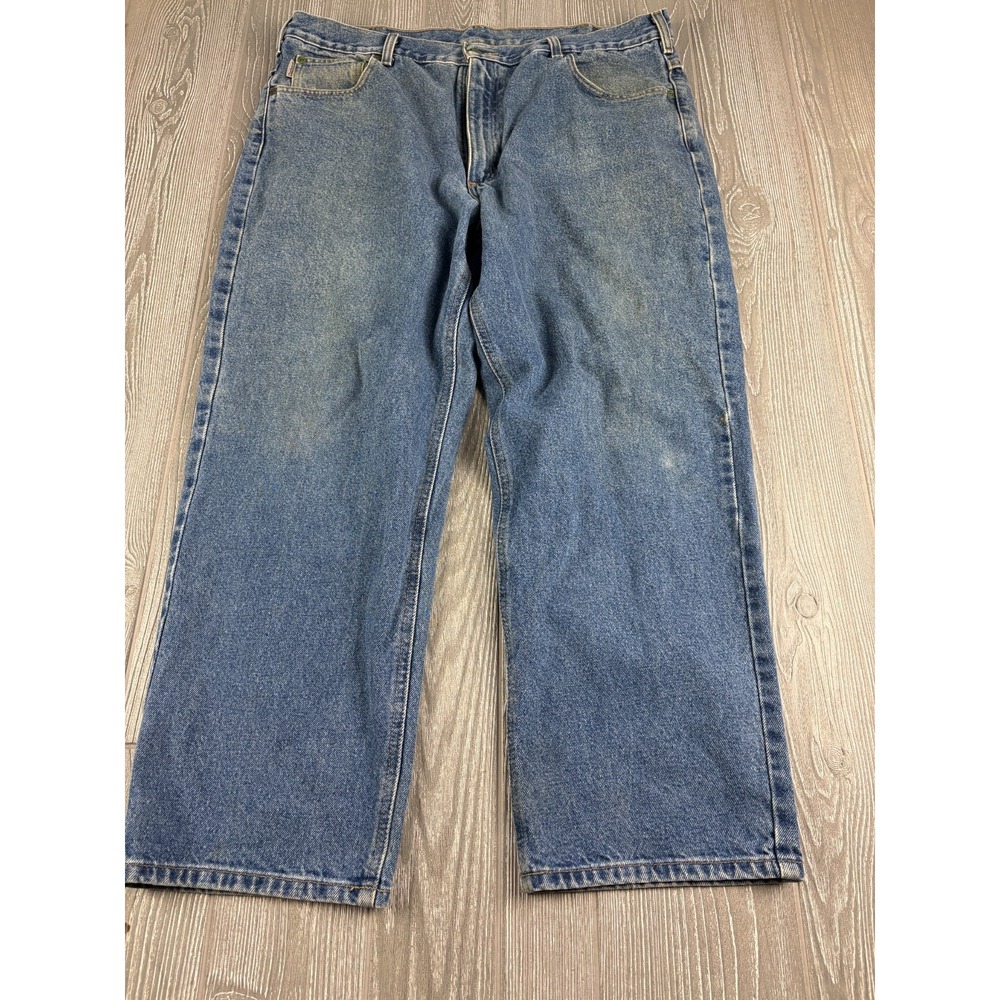 Carhartt B160 DST Mens Blue Relaxed Fit Denim Jeans 40x28 USA Made